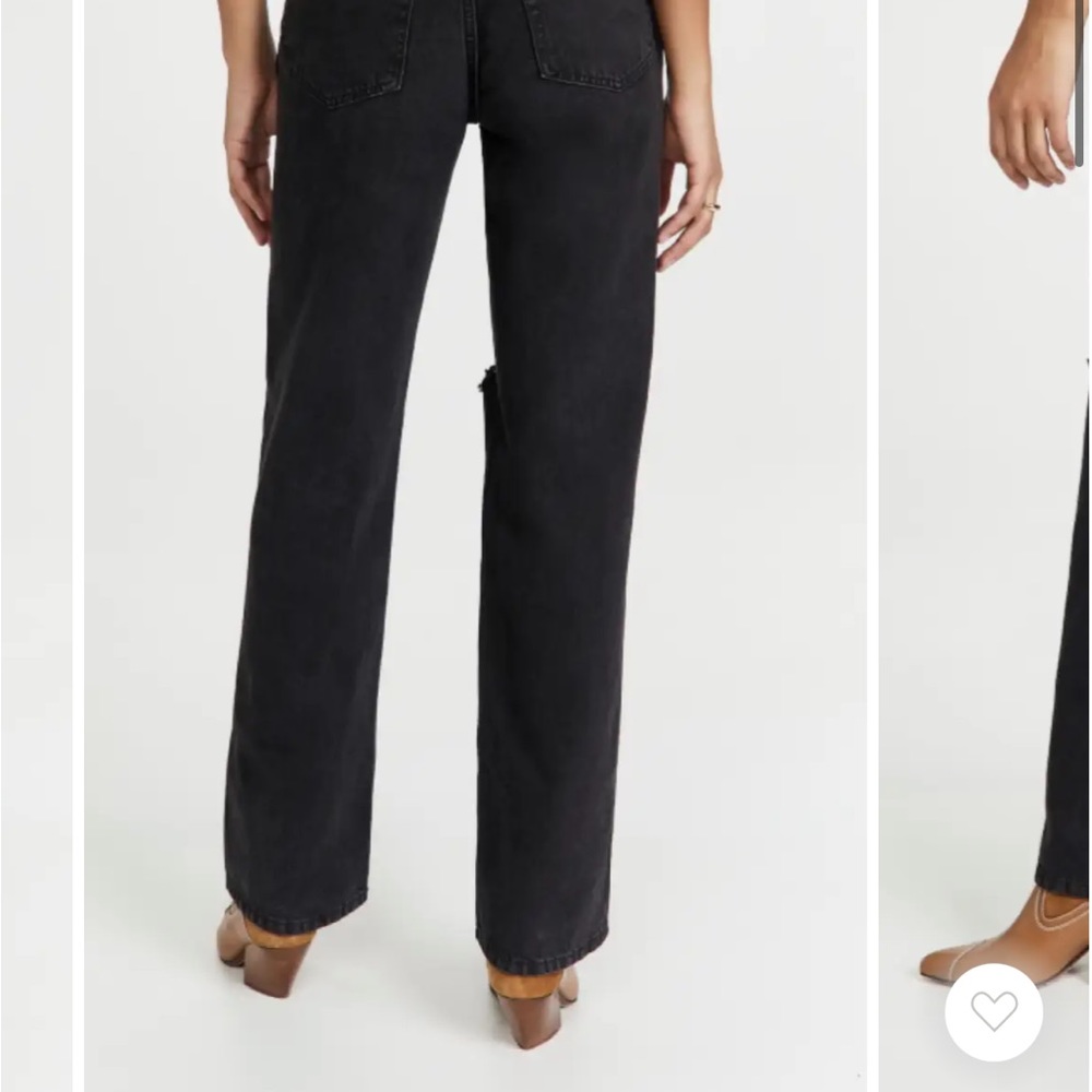 RE/DONE high rise loose black jeans, size 25 - Picture 4 of 4